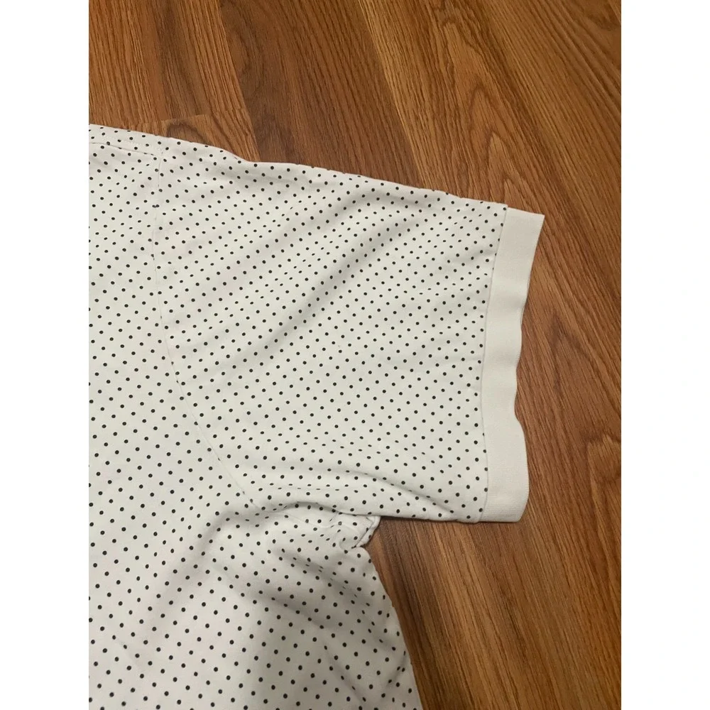 Polo Ralph Lauren Polo Shirt Mens 3X Big Polka Dot Short Sleeve White